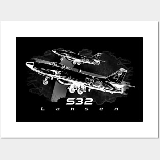 Saab 32 Lansen Swidish plane Posters and Art